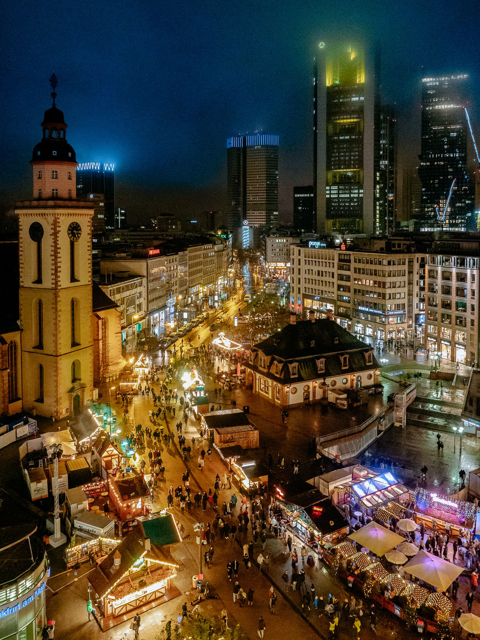 Hauptwache, Frankfurt, Christmas market, view, Weihnachtsmarkt