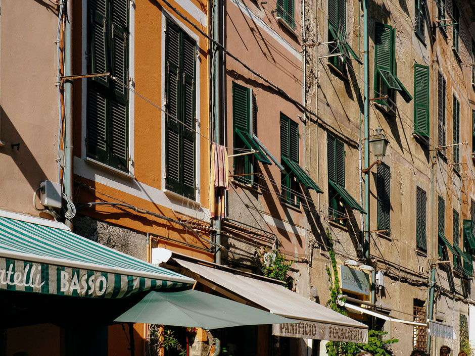 Colorful houses in Via Roma