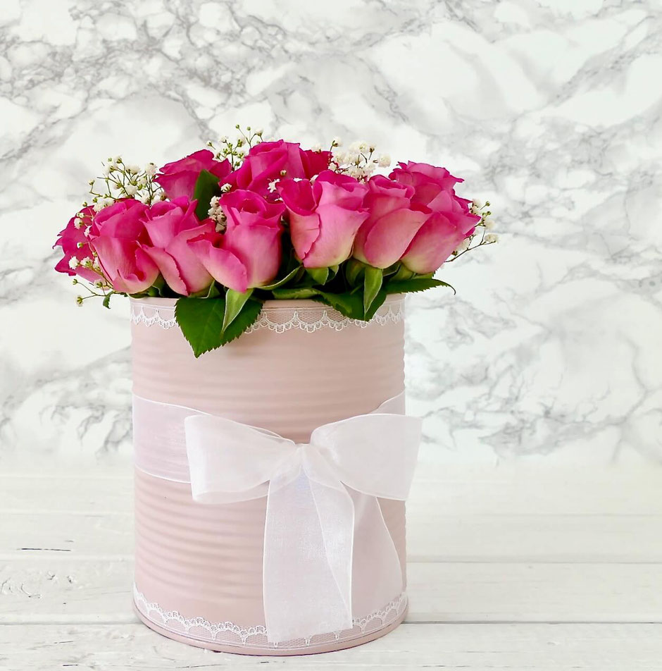 Rosen in der Dose zum Muttertag schenken