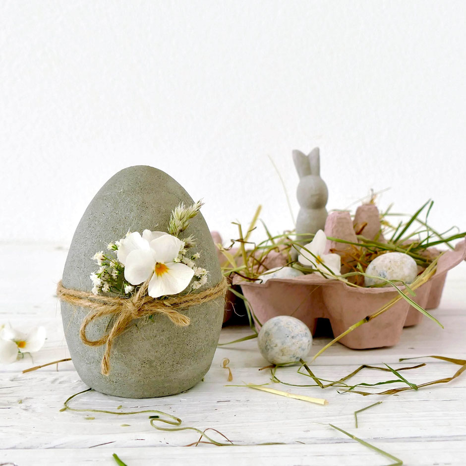 DIY Ostereier aus Knetbeton