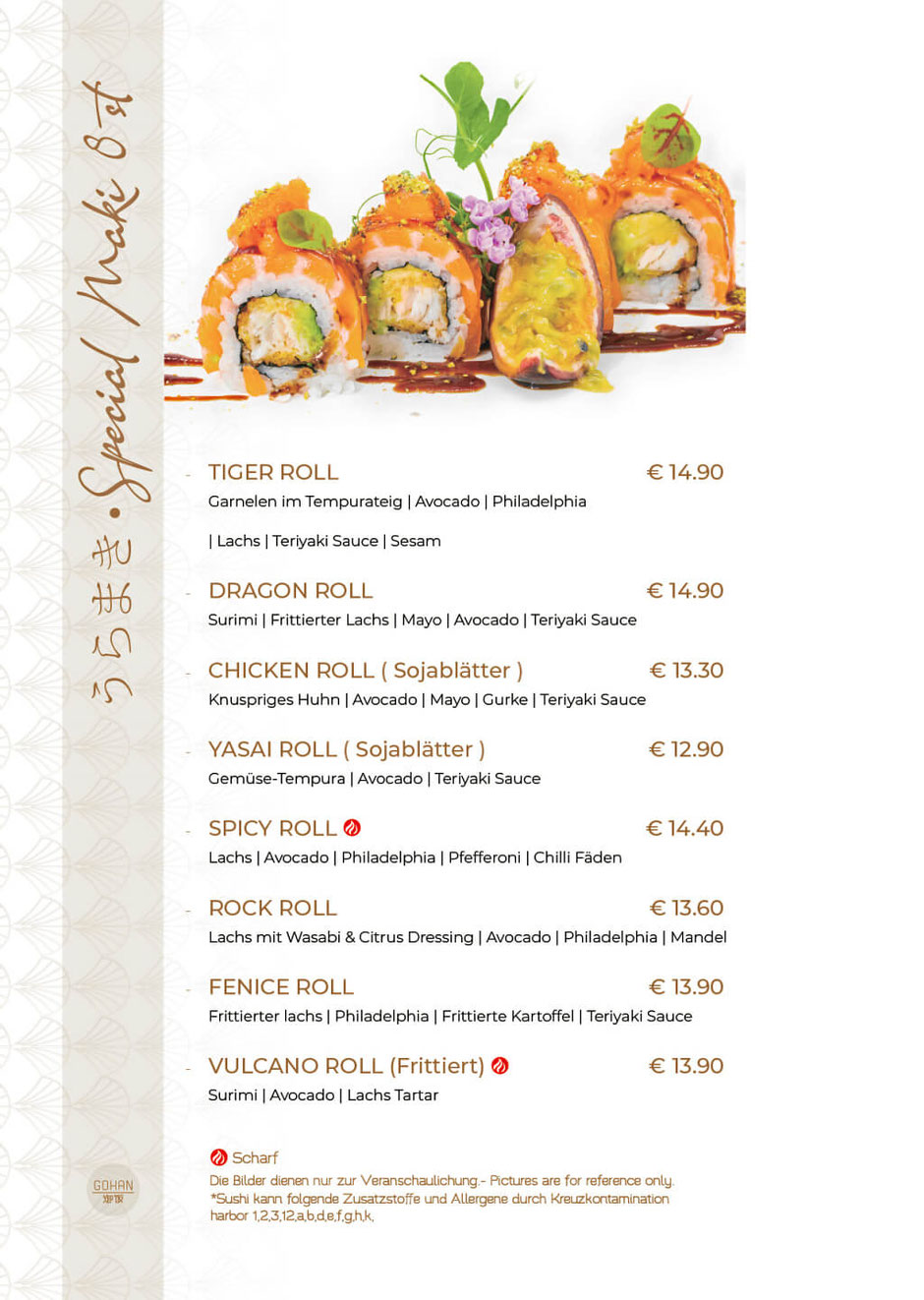 Gohan Speisekarte: Special Maki