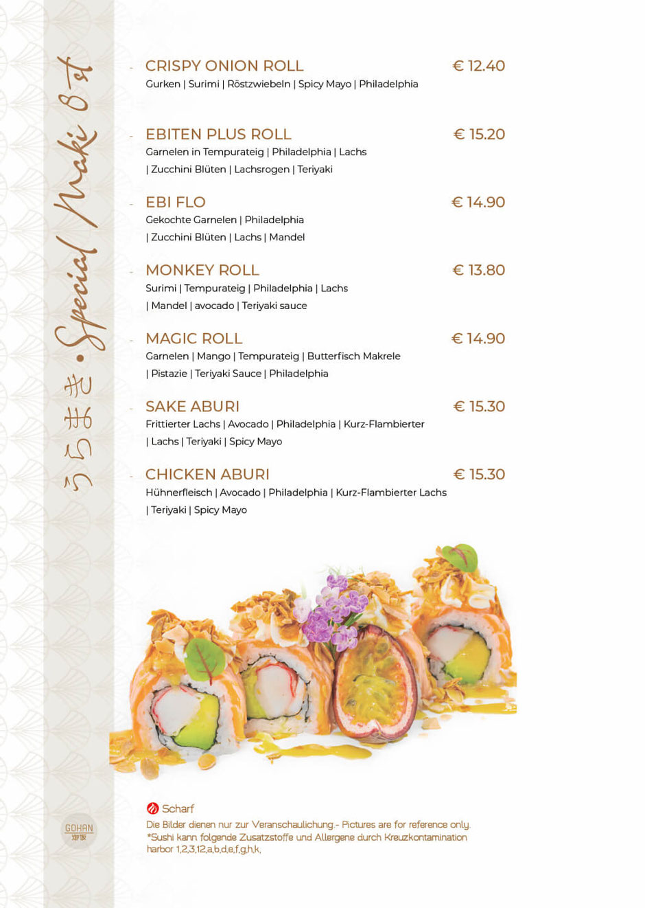 Gohan Speisekarte: grosse Maki Sets