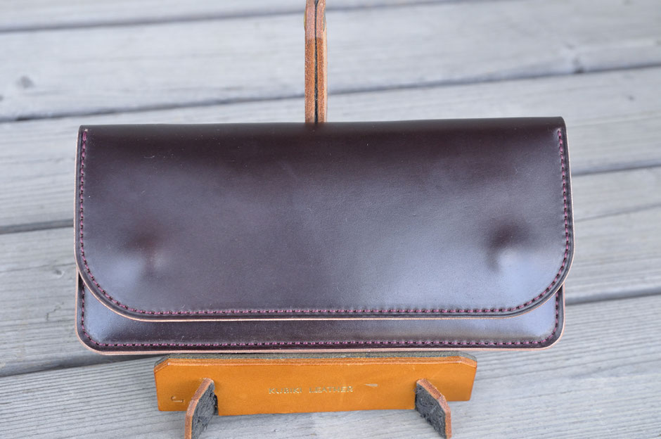 KUBIKI long wallet cordovan - KUBIKI LEATHER HAND CRAFTS