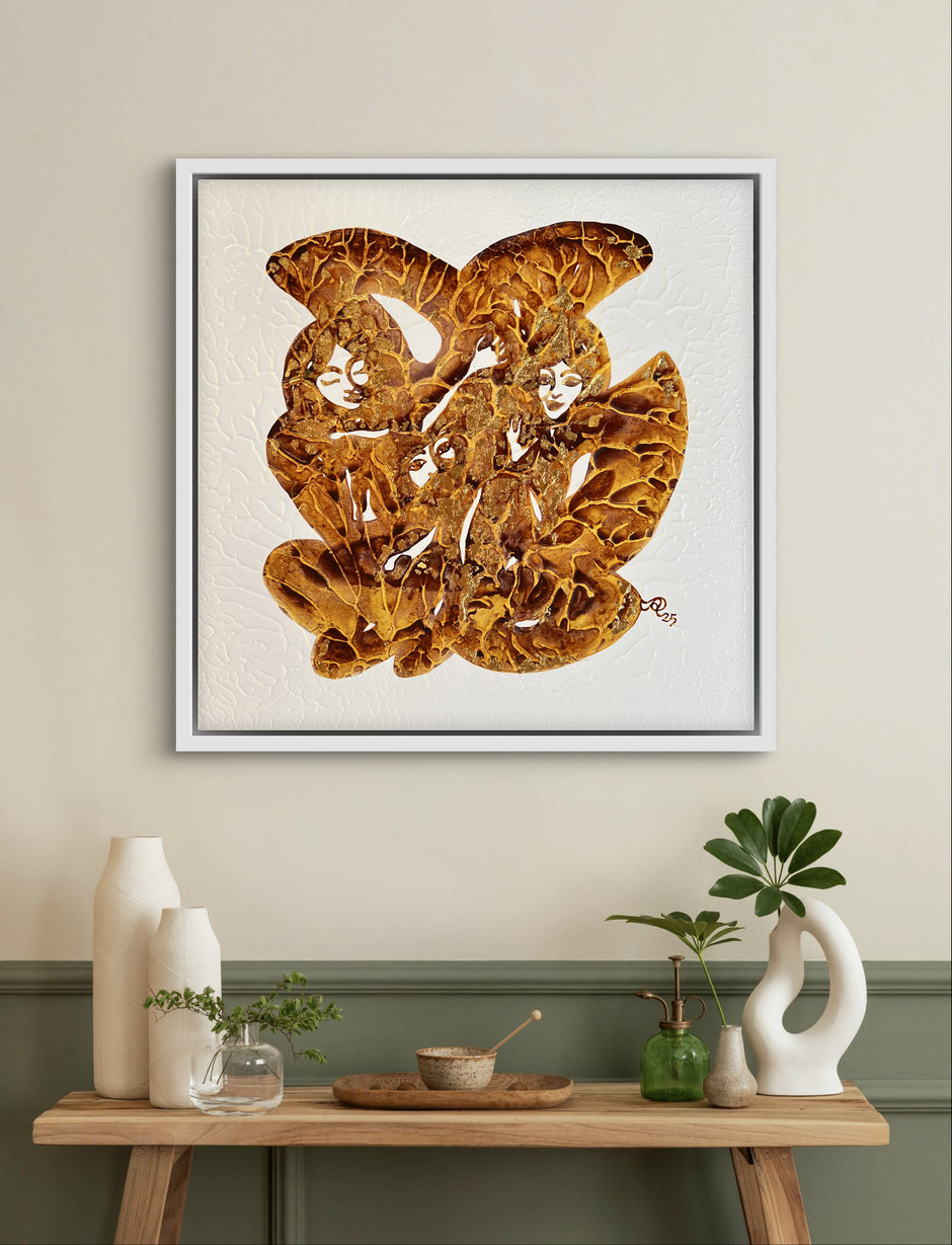 Die Hawaiianische Göttin Hina, Hüterin der Lebenszyklen, erzählt uns eine Geschichte innerer Stärke, Fülle und Balance. Teil der Serie "Goddess In Bloom"