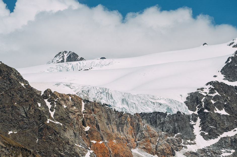 Gletscherblick von der Weißkugelhütte