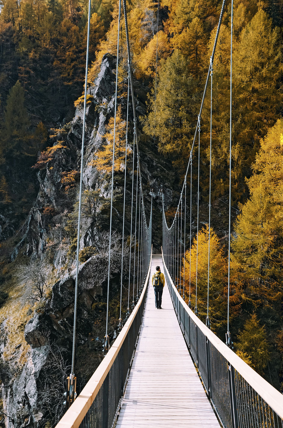 Hängebrücke am Meraner Höhenweg, 1000-Stufen-Schlucht