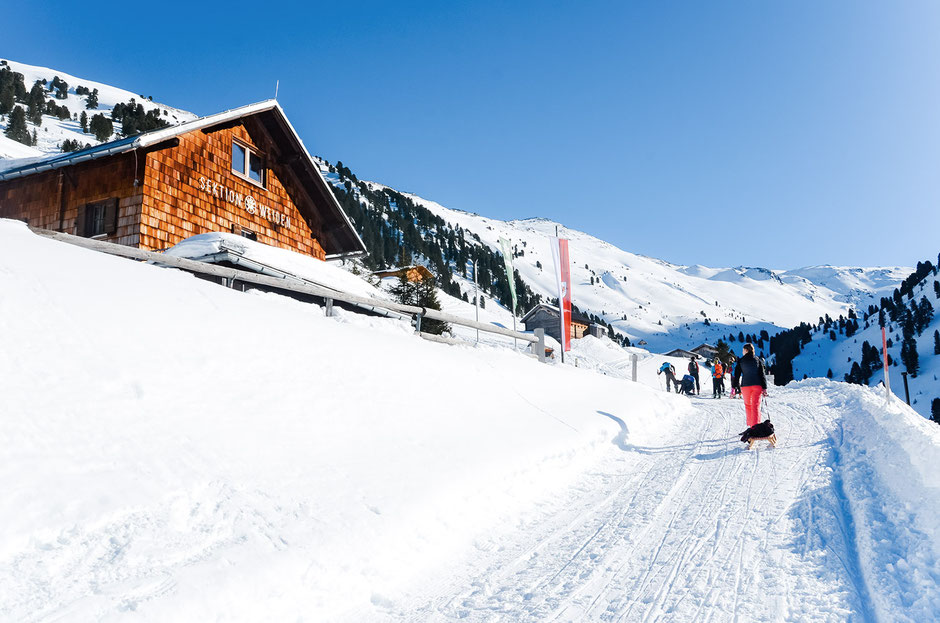 Naturrodelbahn Weidener Hütte, Tuxer Alpen, Tirol