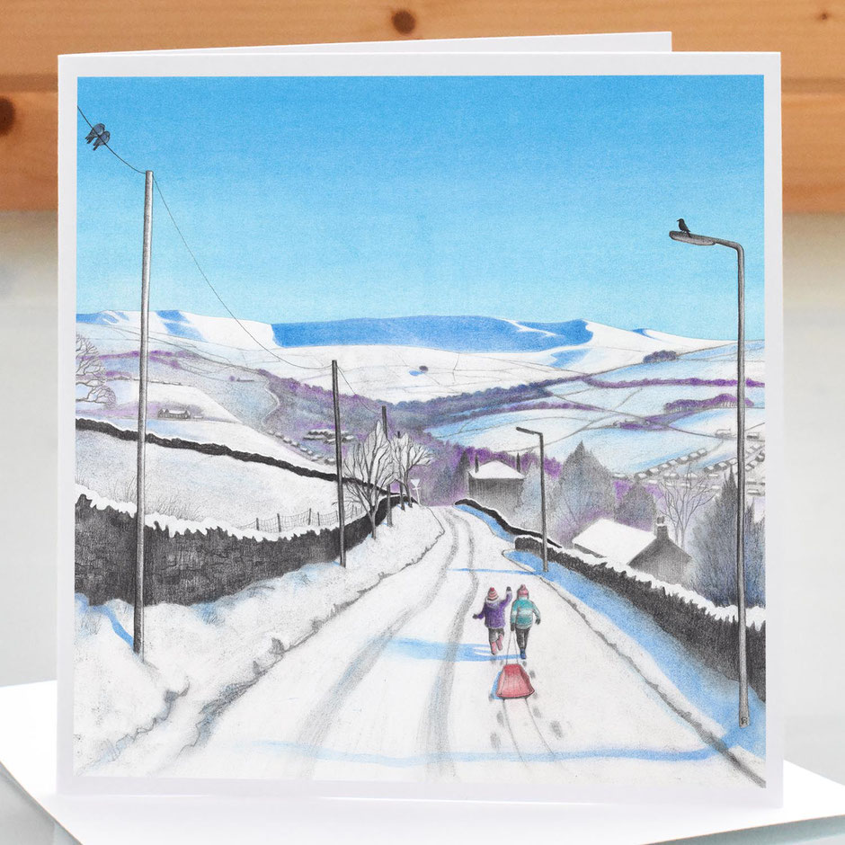 Christmas cards blank inside New Mills Derbyshire