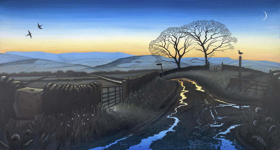 derbyshire sunrise art painting