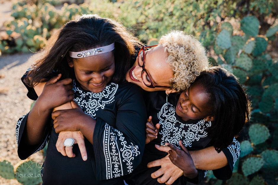 tucson family photographer happy smiling kids cactus fun