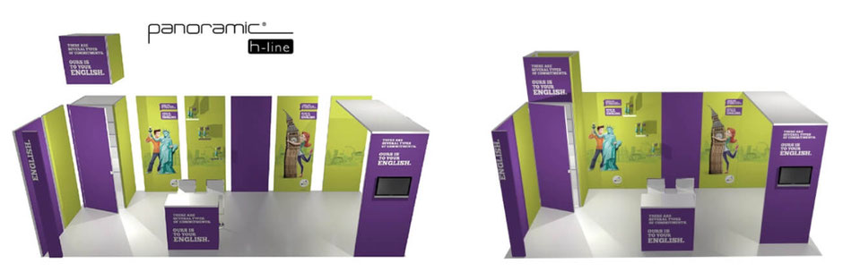 Panoramic h-line: Messestand für einfachen Selbstaufbau