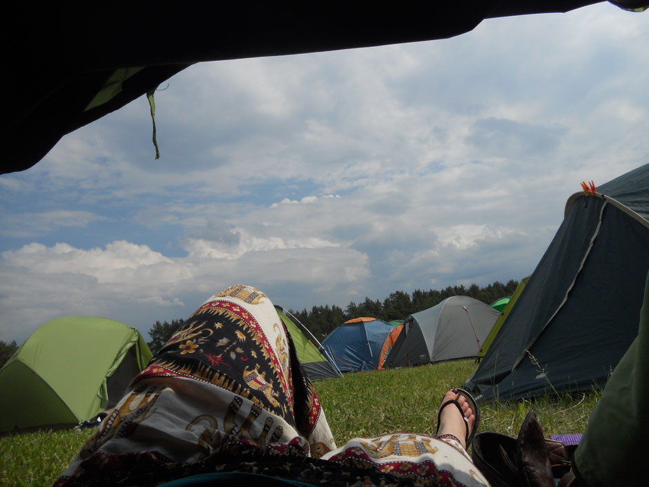 Der Blick aus meinem Zelt.