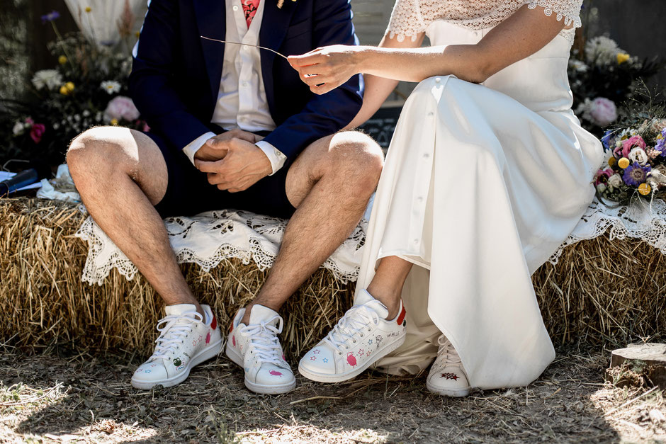 Mariage chic en basket best sale