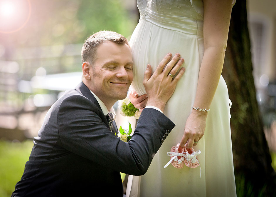 fotoshooting babybauch, schwanger Hochzeit,