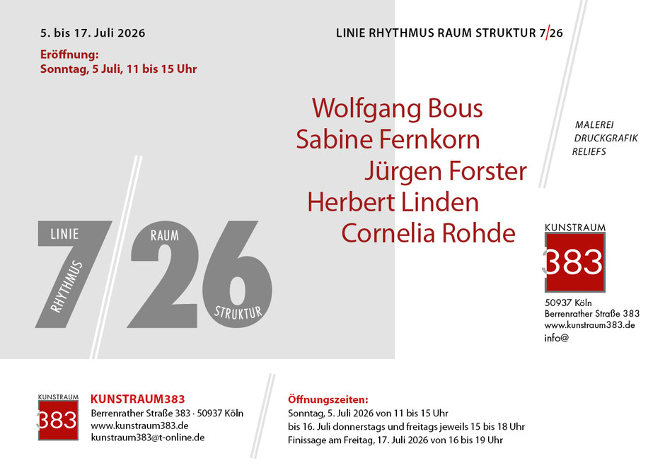 Ausstellung Köln Galerie Kunstraum383
