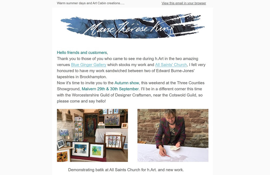 art business mailing list