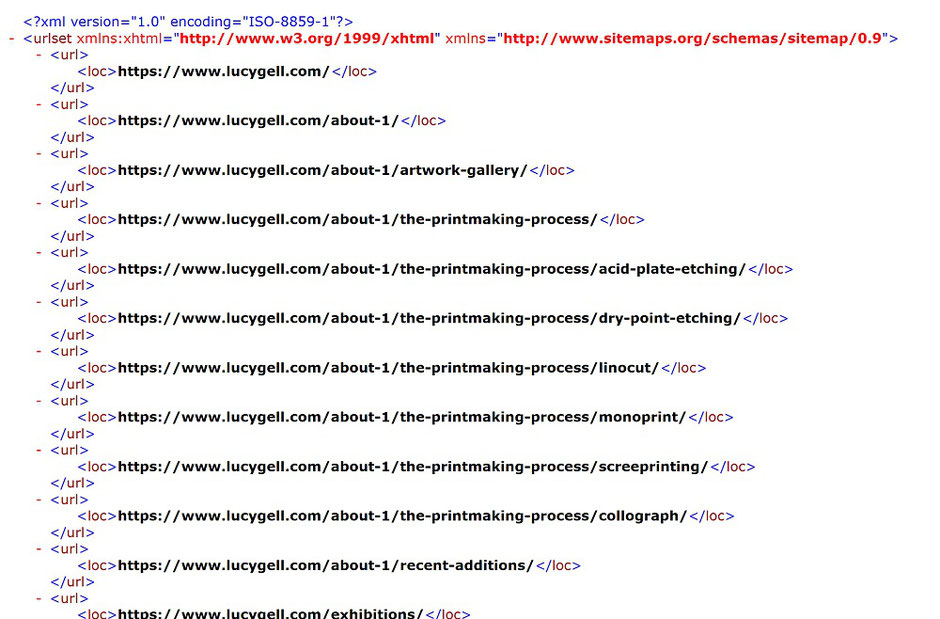 seo xml sitemap art craft photography website