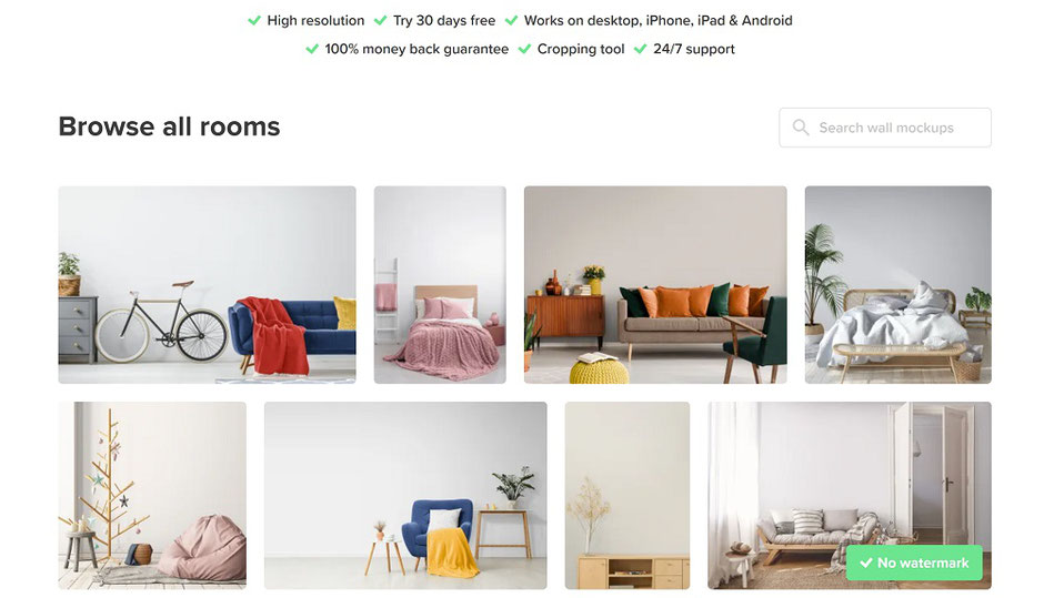 art photography lifestyle room mockups