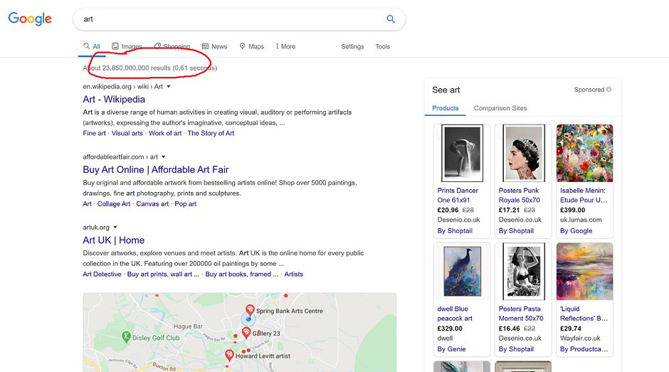 seo search engine optimisation art craft photography website