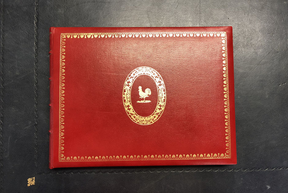 Libro ospiti in pelle personalizzato per Mr. Galletti by Conti Borbone