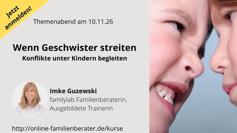 Online-Themenabend über Geschwisterstreit und Geschwisterliebe