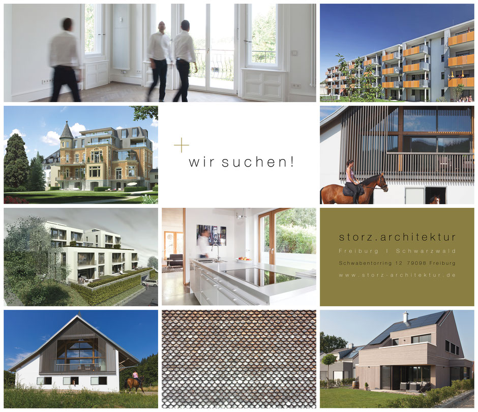 Wir suchen Stellenausschreibung storz.architektur Freiburg Schwarzwald Architektur