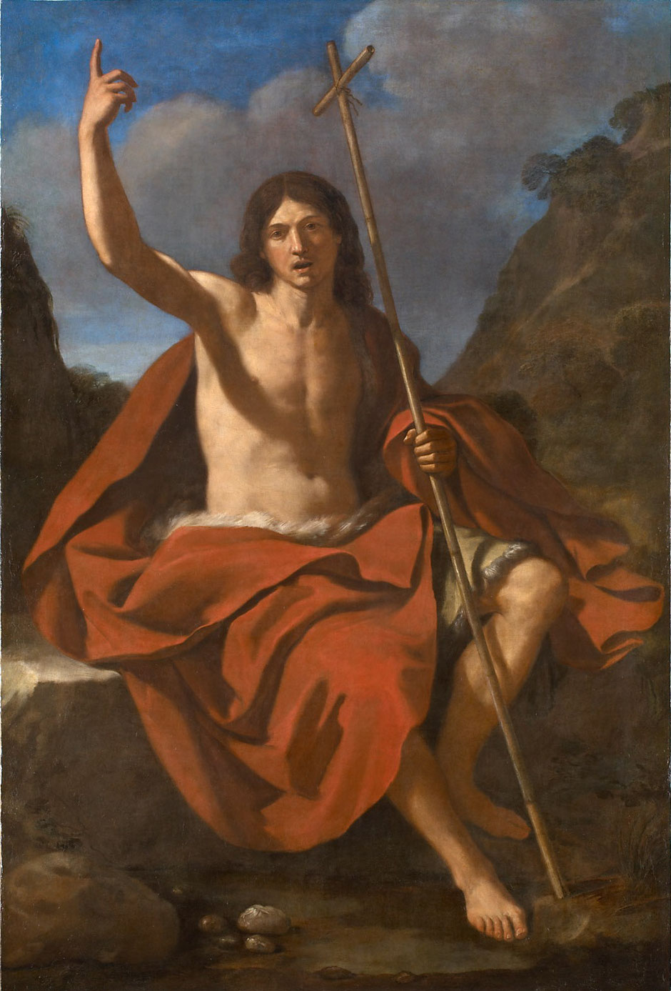 ジョヴァンニ・フランチェスコ・グエルチーノ「洗礼者聖ヨハネ」、１６４１年、ウィーン美術史美術館