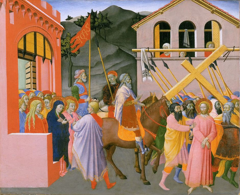 マエストロ・デル・オッセルヴァンツァ「カルヴァリオへの道」、1440―1444年頃、フィラデルフィア美術館所蔵