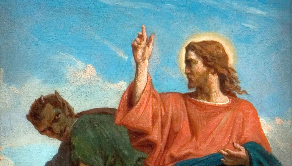 フェリックス・ジョゼフ・バリア「悪魔によるキリストの誘惑」、1860年、フィルブルック美術館所蔵