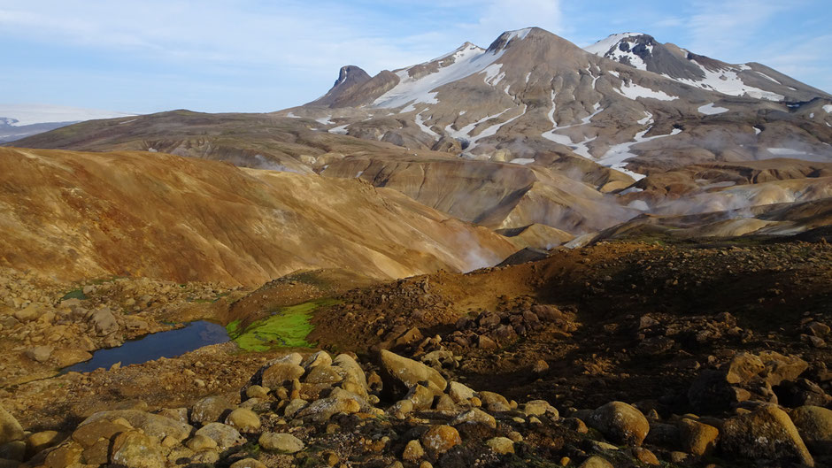 Trek Islande Kerlingarfjoll le Fannborg (1428 m) et le Snaekollur (1488 m)