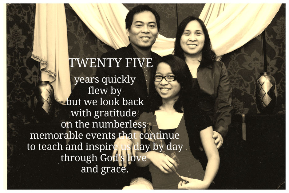 We look back with gratitude on the numberless memorable events that continue to teach and inspire us day by day through God's love and grace.