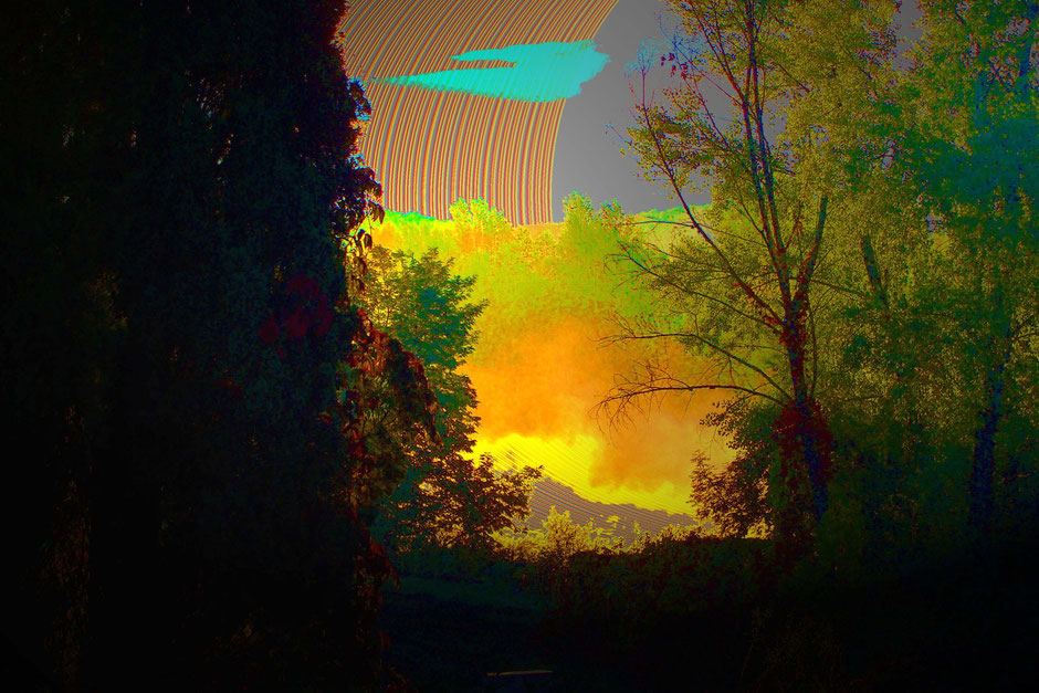 Impression soleil levant sur la rivière (octobre 2014)