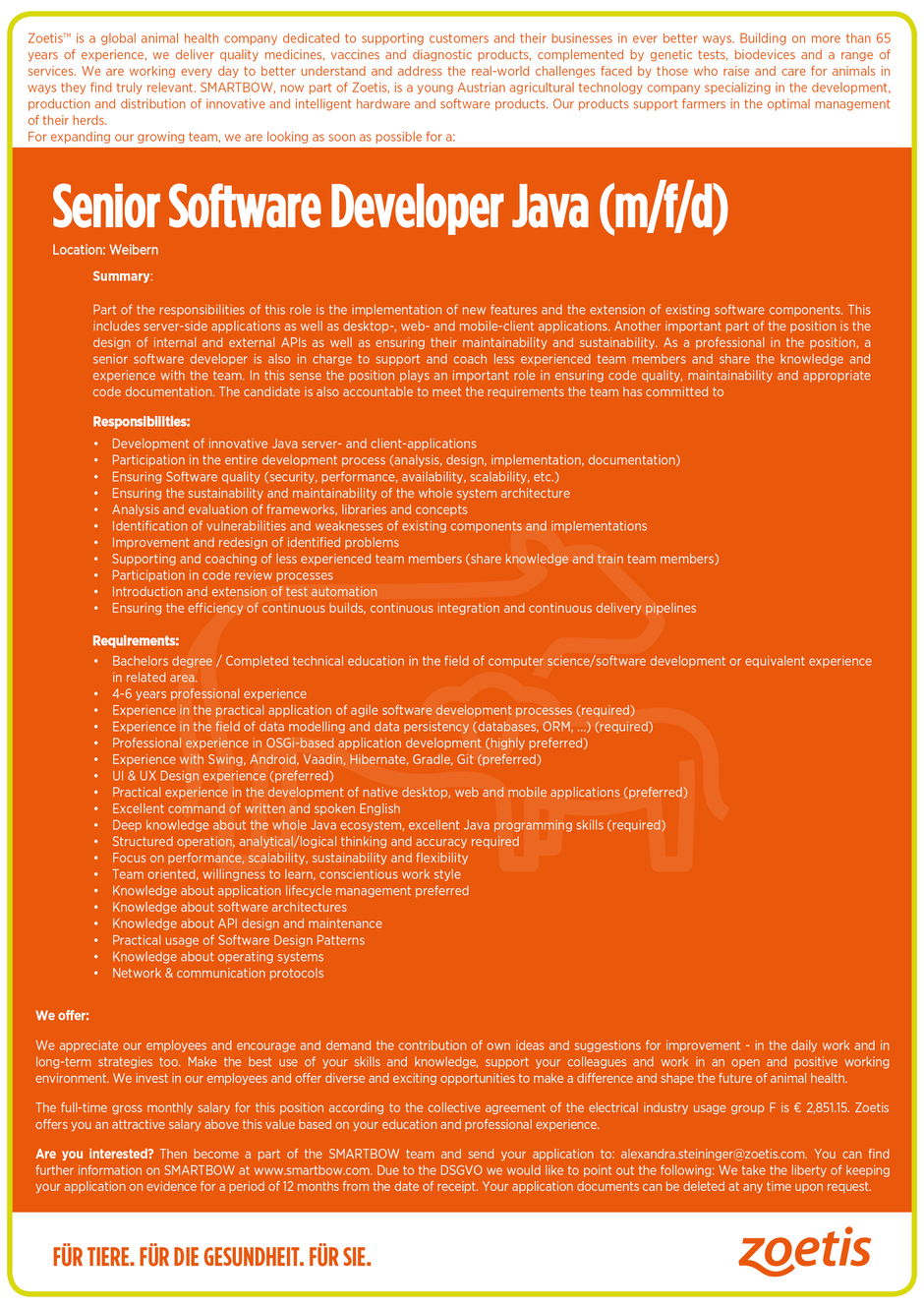 Software Developer Jobs - Senior Software Developer Java - Smartbow GmbH - Weibern - Oberösterreich - 1