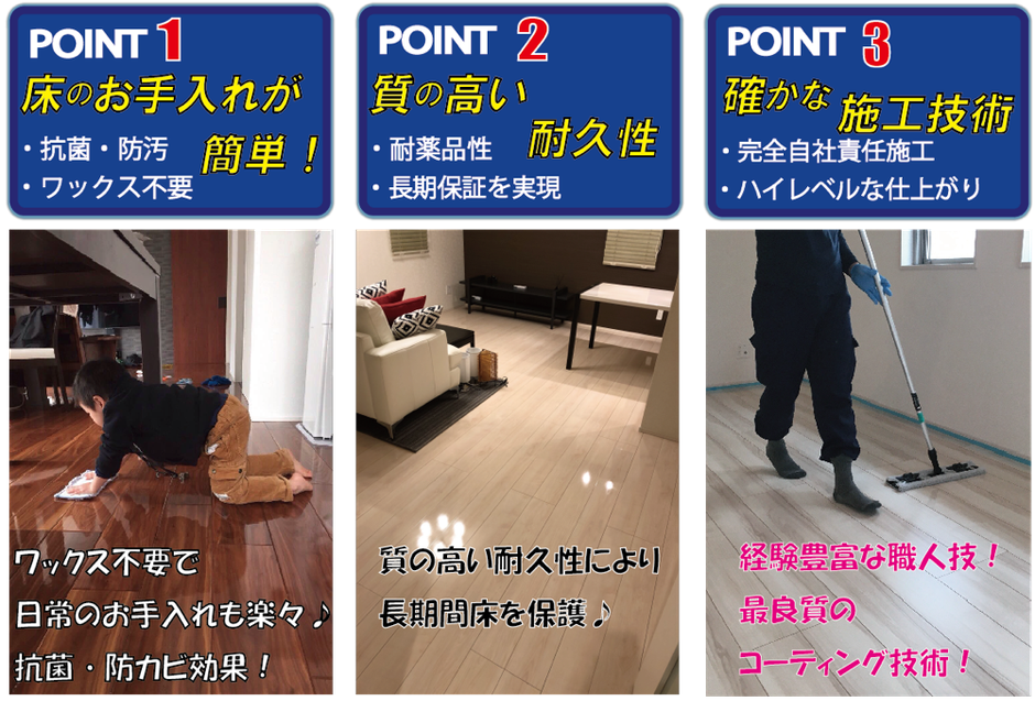 フロアコーティングについて詳しい説明