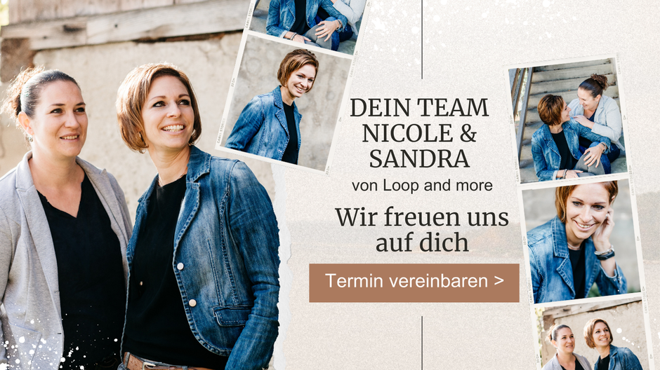 Sandra und Nicole begrüssen dich in Schenkon bei Loop and more. Buche deinen Anlass und verbringe einen tollen Modeabend mit deinen Freundinnen. Ein Event das Klasse hat für deine Party oder Polterabend.