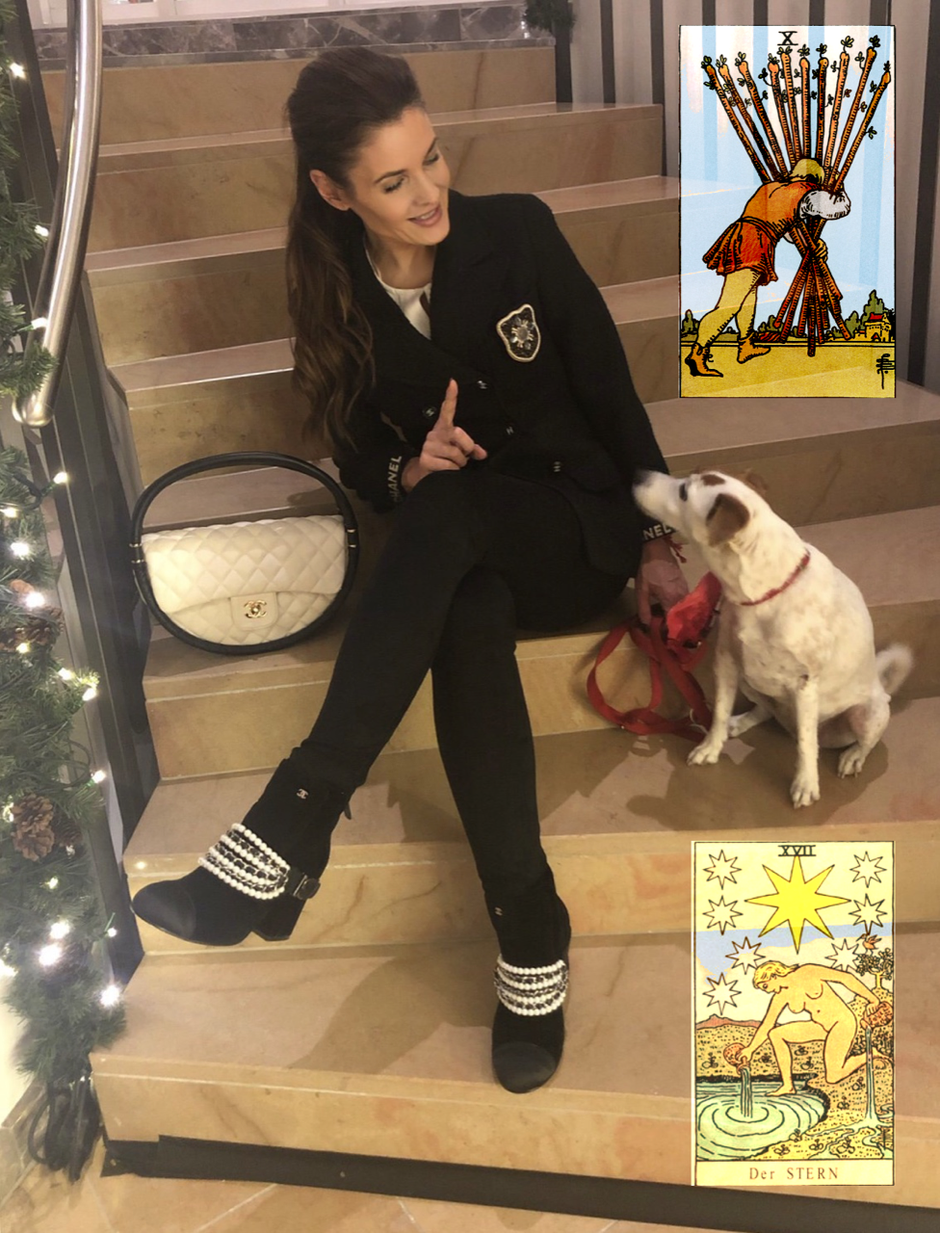 Lernaufgabe Dualseele von Margret Marincolo mit den Zehn der Stäben und dem Stern im Tarot