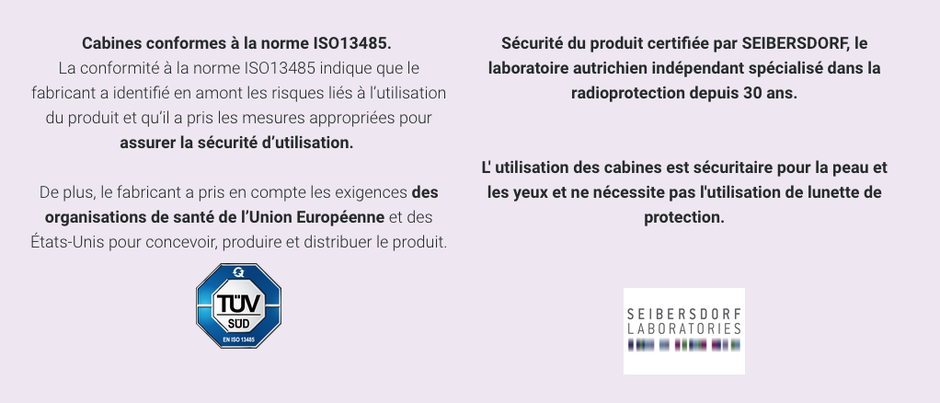 les certifications de sécurité des tubes de lumières infrarouge b-intense