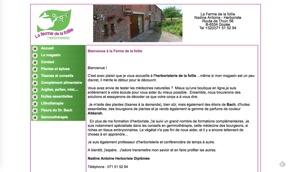 L'ancien site de la Ferme de la Follie (Joomla)