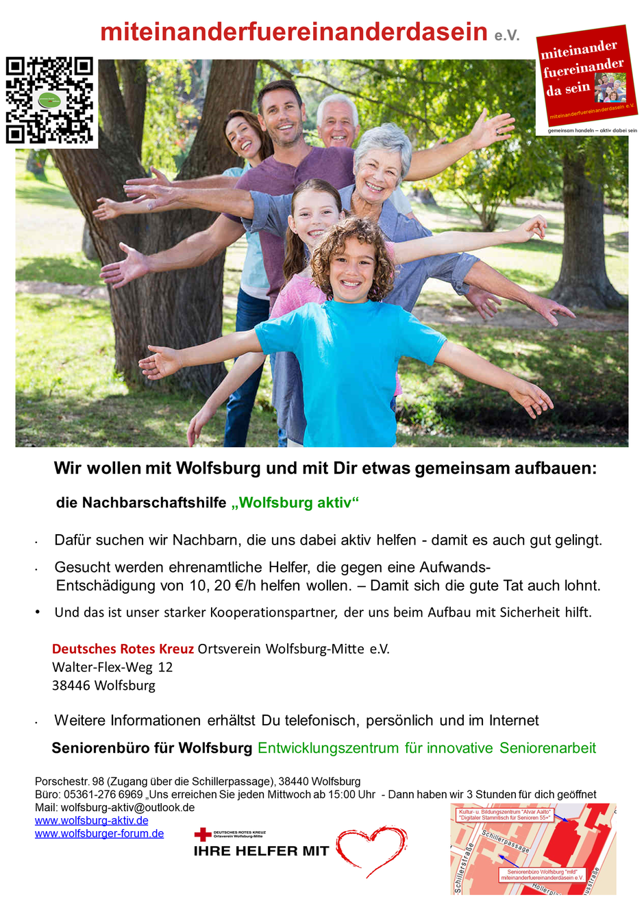 Alltagsbegleitung, Nachbarschaftshilfe, soziale Betreuung, Wolfsburg aktiv, Wolfsburger Forum, rechtliche Betreuung