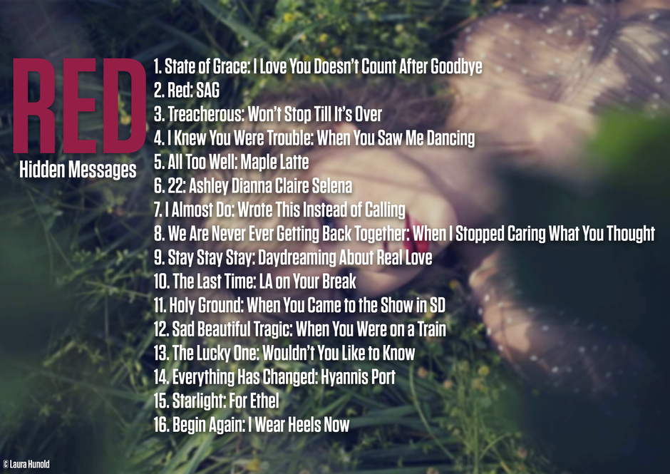 "RED" Hidden Messages