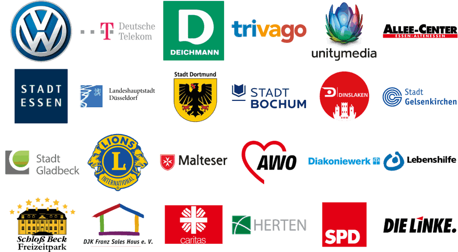 Referenzen- Eine Auswahl an Unternehmen, bei denen wir bereits Kinderanimation angeboten haben. 