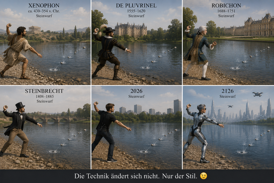 Tensegrales Werfen eines Steines: Seit Jahrtausenden biomechanisch festgelegt