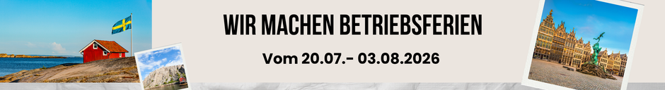 Betriebsferien vom 20.07. bis zum 03.08.2026