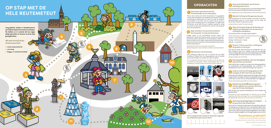 Dirk Van Bun Illustraties & Vormgeving - Kinderzoektochten - Op stap met de hele Reute-me-teut - Visit Lommel