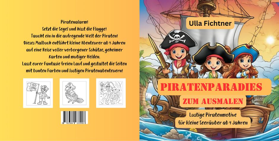 Lustige Piratenmotive für kleine Seeräuber ab 4 Jahren