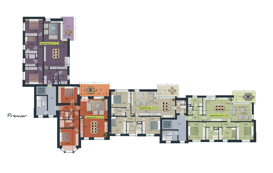 C'est l'appartement 41/11 avec 3 chambres.
