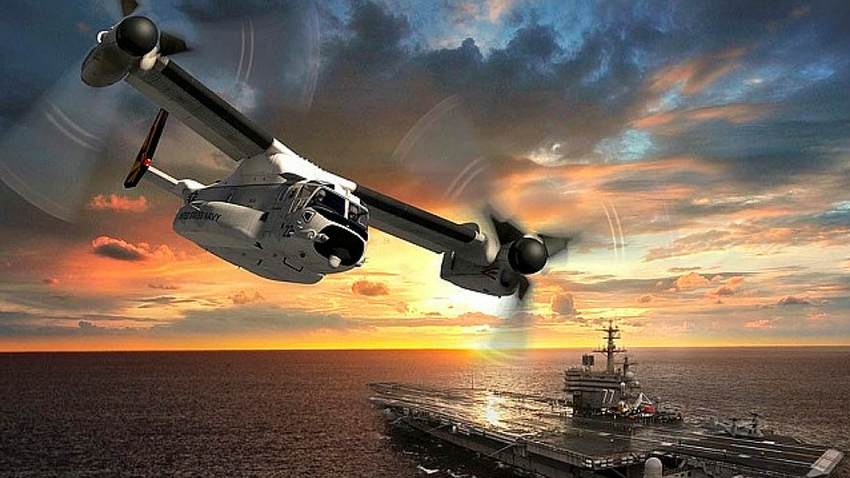 Il rendering del CMV-22B (©Bell-Boeing)