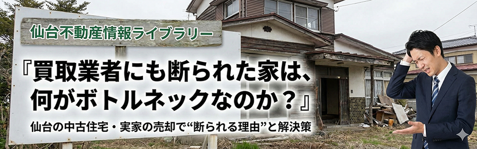 買取業者にも断られた家は、何がボトルネックなのか？