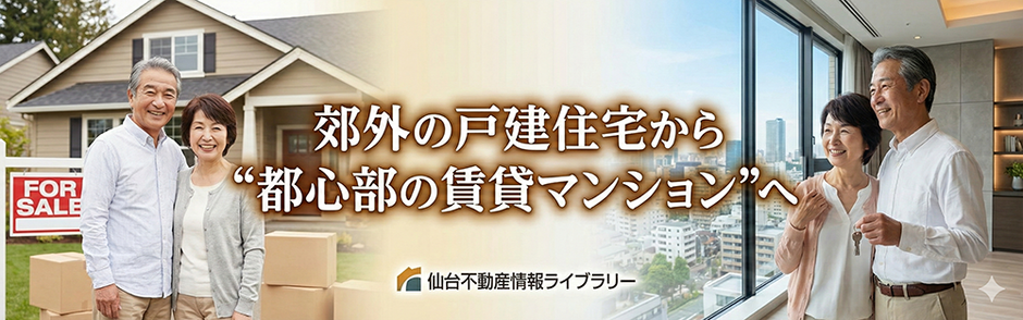 郊外団地の戸建住宅を売却して都心部の賃貸マンションへ住み替え