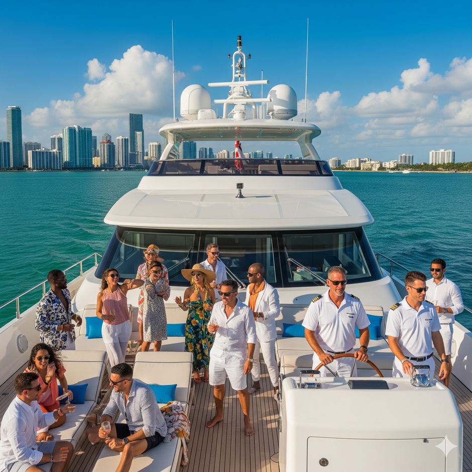 Florida professional yacht services for events, parties, just plain relaxing with friends and family